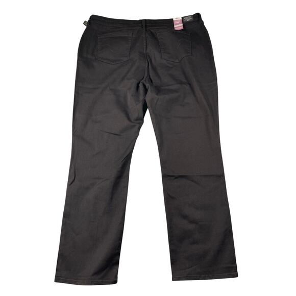 Levi Strauss Signature Gold Jeans Plus 24 Black Slimming Straight - Picture 2 of 5